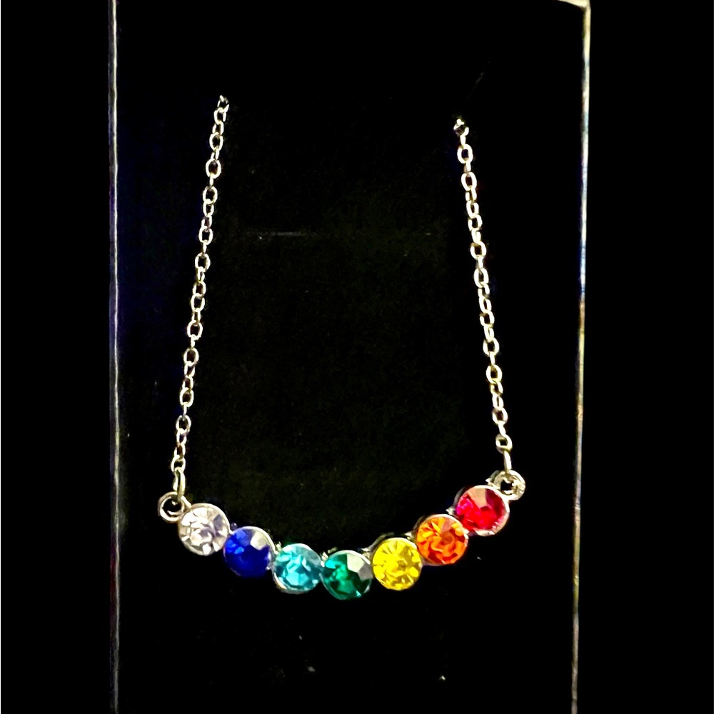 Multi chakra Gemstone Necklace NWT